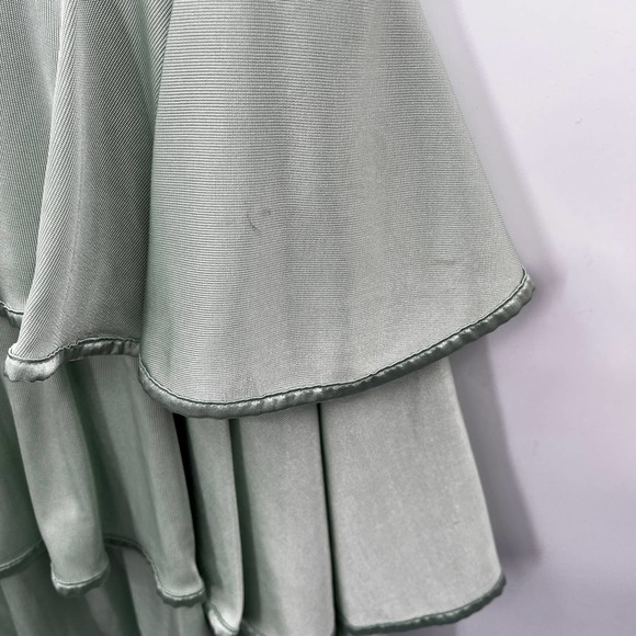 Marciano Vintage 90's Tiered Ruffle V-Neck Dress in Mint Green Size XS - Picture 6 of 6
